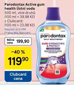 Tesco Parodontax Active gum health Ústní voda nabídka