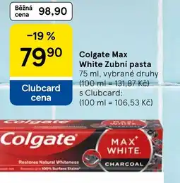 Tesco Colgate Max White Zubní pasta nabídka
