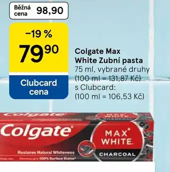 Tesco Colgate Max White Zubní pasta nabídka