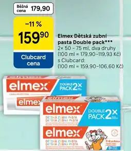 Tesco Elmex Dětská zubní pasta Double pack nabídka