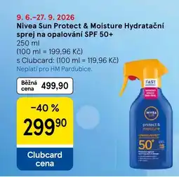 Tesco Nivea Sun Protect & Moisture Hydratační sprej na opalování SPF 50+ nabídka
