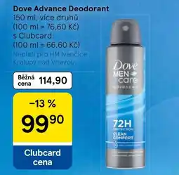 Tesco Dove Advance Deodorant nabídka
