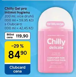 Tesco Chilly Gel pro intimní hygienu nabídka