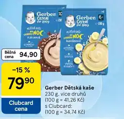 Tesco Gerber Dětská kaše nabídka