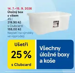 Tesco Úložný box s víkem nabídka