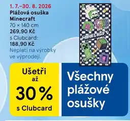 Tesco Plážová osuška Minecraft nabídka