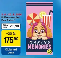 Tesco Plážová osuška Paw Patrol nabídka