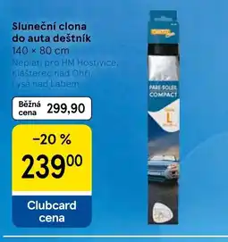 Tesco Sluneční clona do auta deštník nabídka