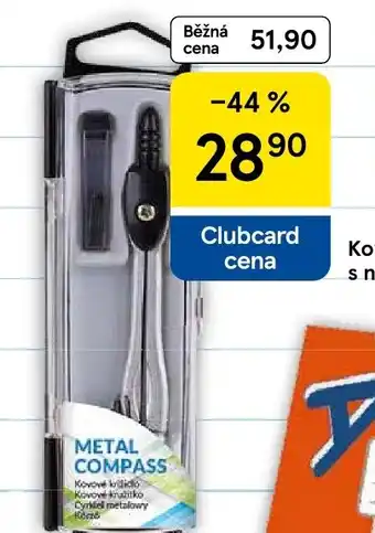 Tesco Kovové kružítko s náhradními tuhami nabídka