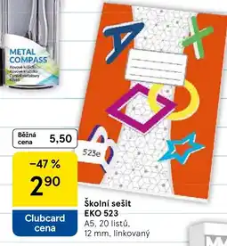 Tesco Školní sešit EKO 523 nabídka
