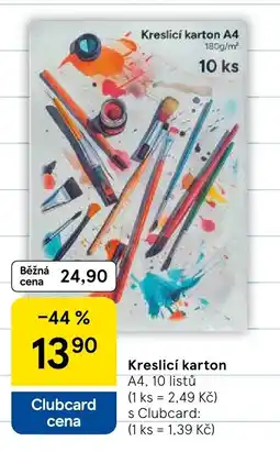 Tesco Kreslicí karton nabídka