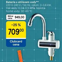 Tesco Baterie s ohřevem vody nabídka