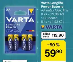 Tesco Varta Longlife Power Baterie nabídka