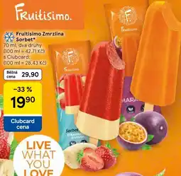 Tesco Fruitisimo Zmrzlina Sorbet nabídka