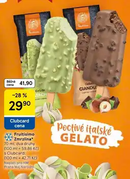 Tesco Fruitisimo Zmrzlina nabídka