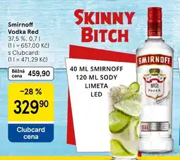 Tesco Smirnoff Vodka Red nabídka