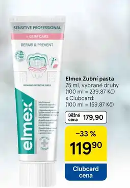 Tesco Elmex Zubní pasta nabídka