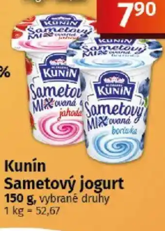 COOP TIP Kunín Sametový jogurt nabídka