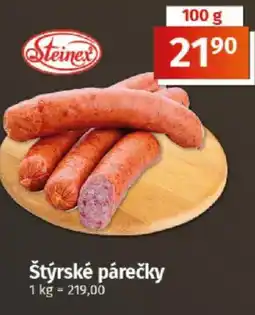 COOP TIP Štýrské párečky nabídka