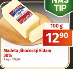 COOP TIP Madeta Jihočeský Eidam 30% nabídka