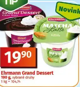 COOP TIP Ehrmann Grand Dessert nabídka