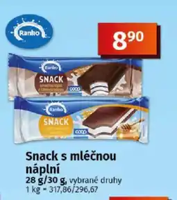 COOP TIP Snack s mléčnou náplní nabídka