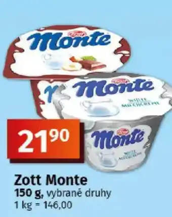 COOP TIP Zott Monte nabídka