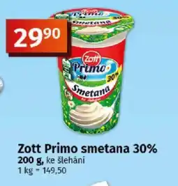 COOP TIP Zott Primo smetana 30% nabídka