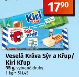 COOP TIP Veselá Kráva Sýr a Křup/ Kiri Křup nabídka