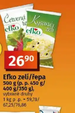 COOP TIP Efko zeli/řepa nabídka