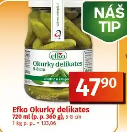 COOP TIP Efko Okurky delikates nabídka