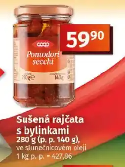 COOP TIP Sušená rajčata s bylinkami nabídka