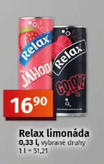 COOP TIP Relax limonáda nabídka