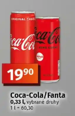 COOP TIP Coca-Cola/Fanta nabídka