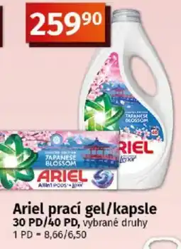 COOP TIP Ariel prací gel/kapsle nabídka