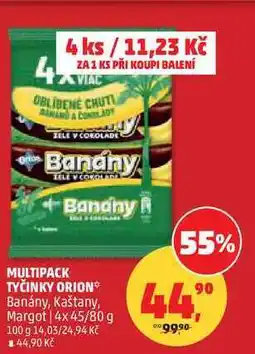Penny Market MULTIPACK TYČINKY ORION Banány, 4x45/80 g nabídka