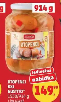 Penny Market UTOPENCI XXL GUSTITO, 1550/914 g nabídka
