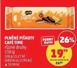 Penny Market PLNĚNÉ PIŠKOTY CAFÉ TIME různé druhy nabídka