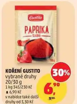 Penny Market KOŘENÍ GUSTITO vybrané druhy, 20/30 g nabídka