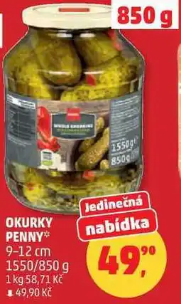 Penny Market OKURKY PENNY 9-12 cm, 1550/850 g nabídka