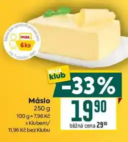 Billa Máslo nabídka