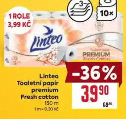 Billa Linteo Toaletní papír premium Fresh cotton nabídka