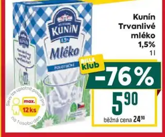 Billa Kunín Trvanlivé mléko 1,5% nabídka