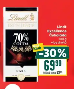 Billa Lindt Excellence Čokoláda nabídka