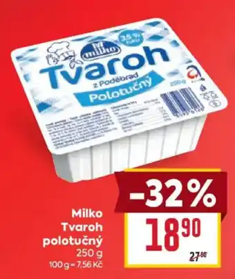 Billa Milko Tvaroh polotučný nabídka