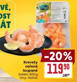 Billa Krevety vařené loupané nabídka