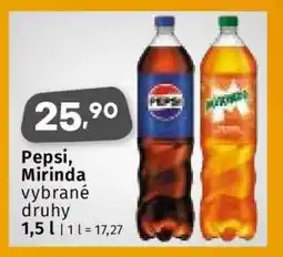 Coop Pepsi, Mirinda nabídka