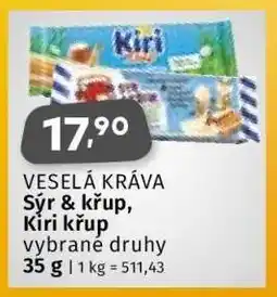 Coop VESELÁ KRÁVA SÝR & KŘUP/KIRI KŘUP nabídka