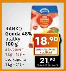 Coop RANKO Gouda 48% plátky 100 g nabídka