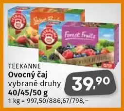 Coop Teekanne ovocný čaj nabídka